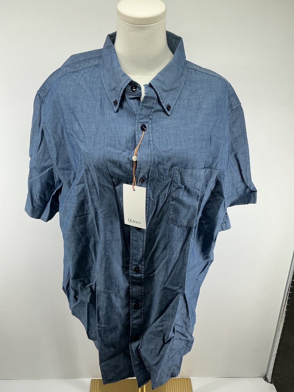 100% Organic Chambray Short Sleeve Shirt